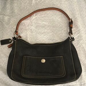 Coach Black Leather Shoulder Bag